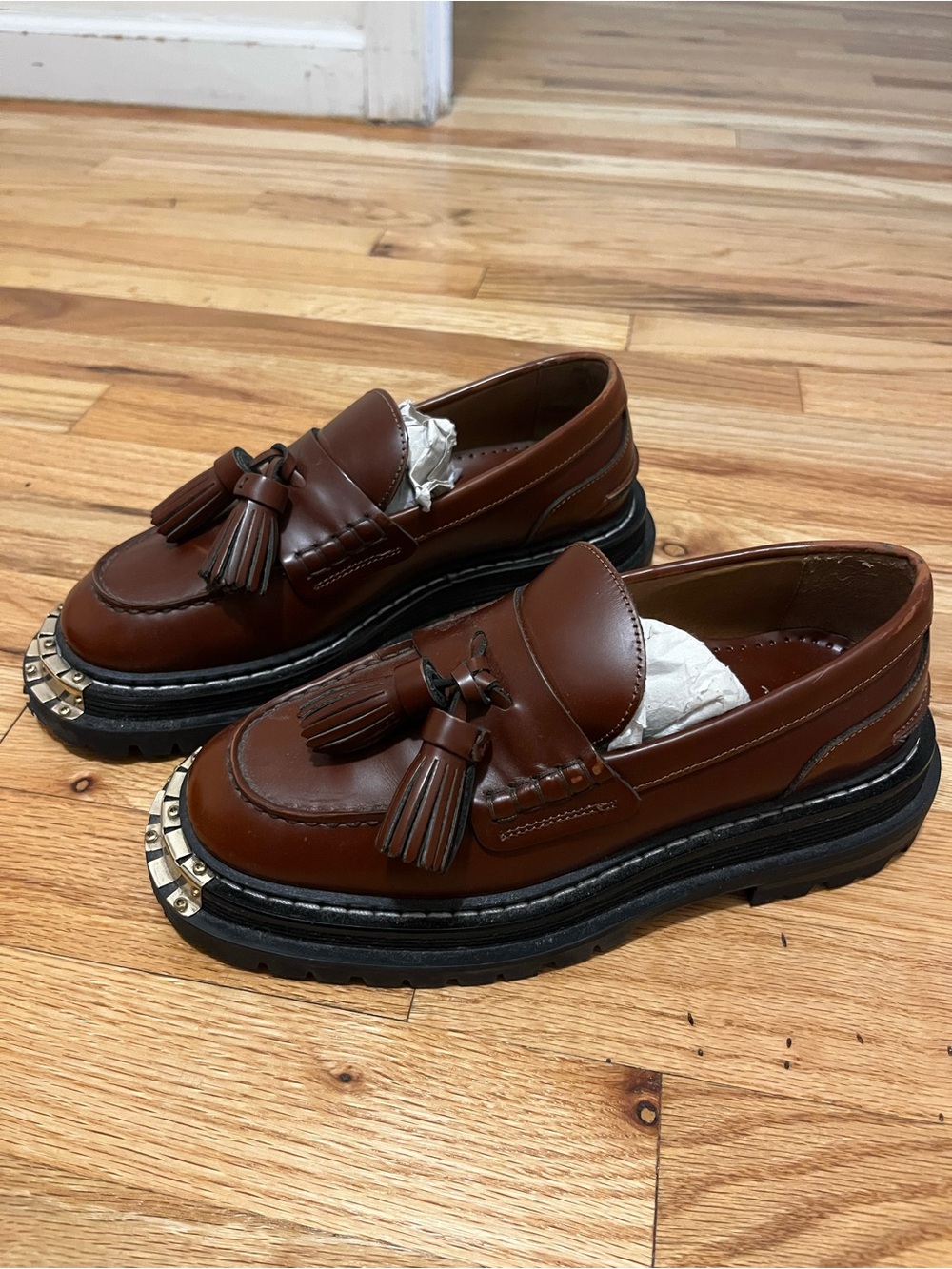 Sandro loafers with gold detail